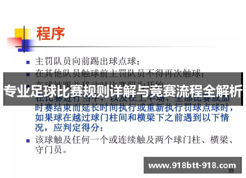 专业足球比赛规则详解与竞赛流程全解析